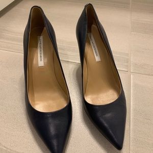 DVF Navy Kitten Heel